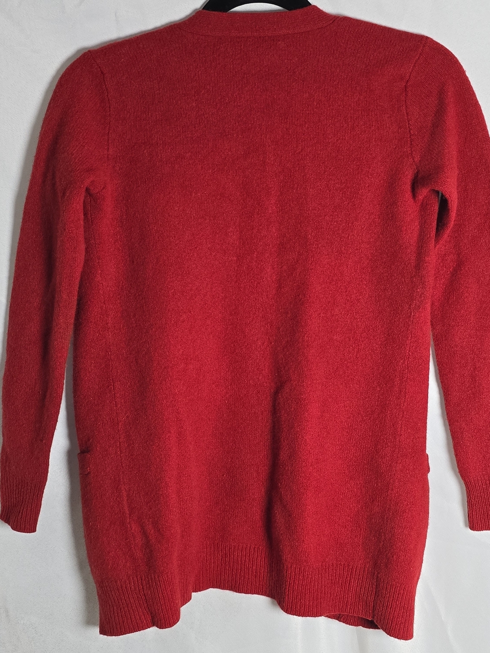 Ralph Lauren Boyfriend Fit Silver Monogram Red Button-Front Cardigan Sweater, XS - Picture 8 of 8